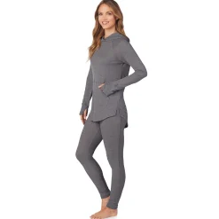 New Stretch Thermal Long Sleeve Hoodie Tunic Women Long Sleeves