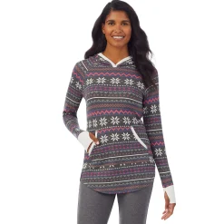 New Stretch Thermal Long Sleeve Hoodie Tunic Women Long Sleeves