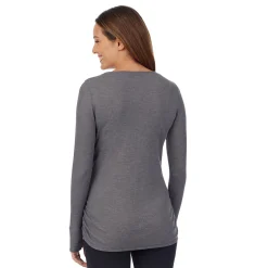 New Stretch Thermal Maternity Long Sleeve Ballet Neck Top Women Maternity|Long Sleeves