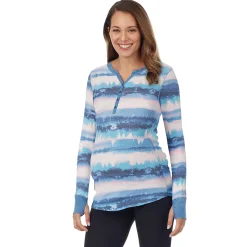 Discount Stretch Thermal Maternity Long Sleeve Split V-Neck Henley Women Maternity|Long Sleeves