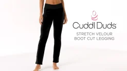 Stretch Velour Boot Cut Legging Women Lounge|Bottoms