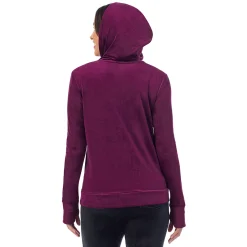 Stretch Velour Full Zip Hoodie Women Lounge|Wraps + Hoodies