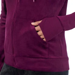Stretch Velour Full Zip Hoodie Women Lounge|Wraps + Hoodies