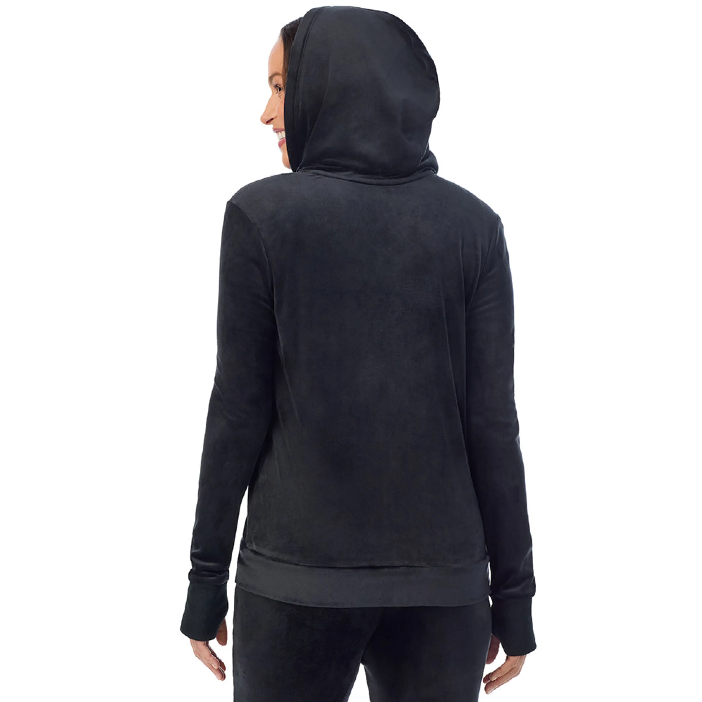 Stretch Velour Full Zip Hoodie Women Lounge|Wraps + Hoodies