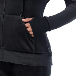 Stretch Velour Full Zip Hoodie Women Lounge|Wraps + Hoodies