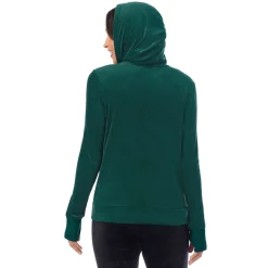 Stretch Velour Full Zip Hoodie Women Lounge|Wraps + Hoodies
