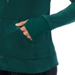 Stretch Velour Full Zip Hoodie Women Lounge|Wraps + Hoodies