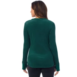 Outlet Stretch Velour Long Sleeve V-Neck Women Long Sleeves