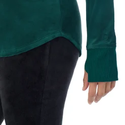 Outlet Stretch Velour Long Sleeve V-Neck Women Long Sleeves