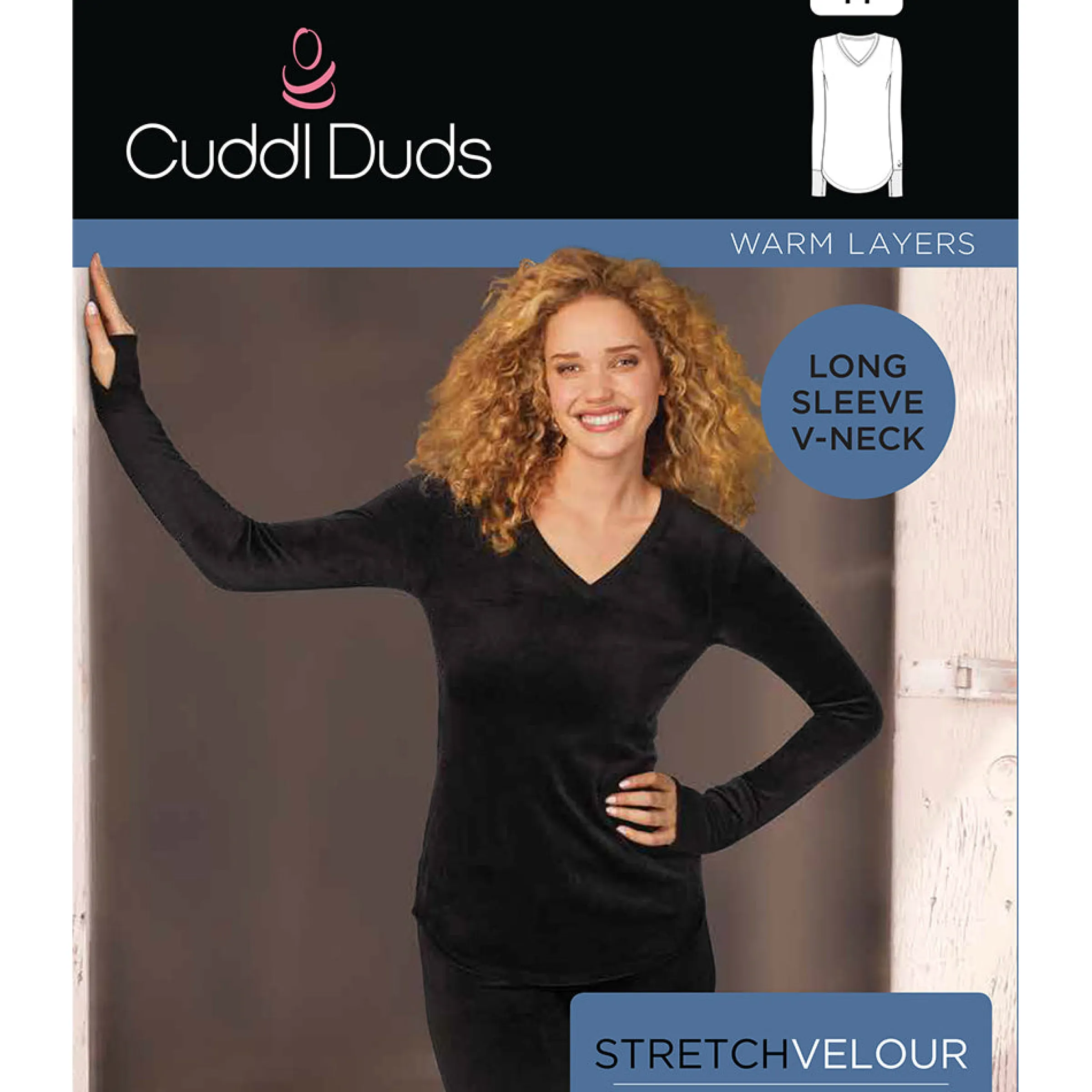 Sale Stretch Velour Long Sleeve V-Neck Women Long Sleeves