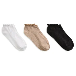 Discount Thermal Stitch / Lettuce Welt Low Cut Sock 3 Pack Women Socks|Women's Accessories