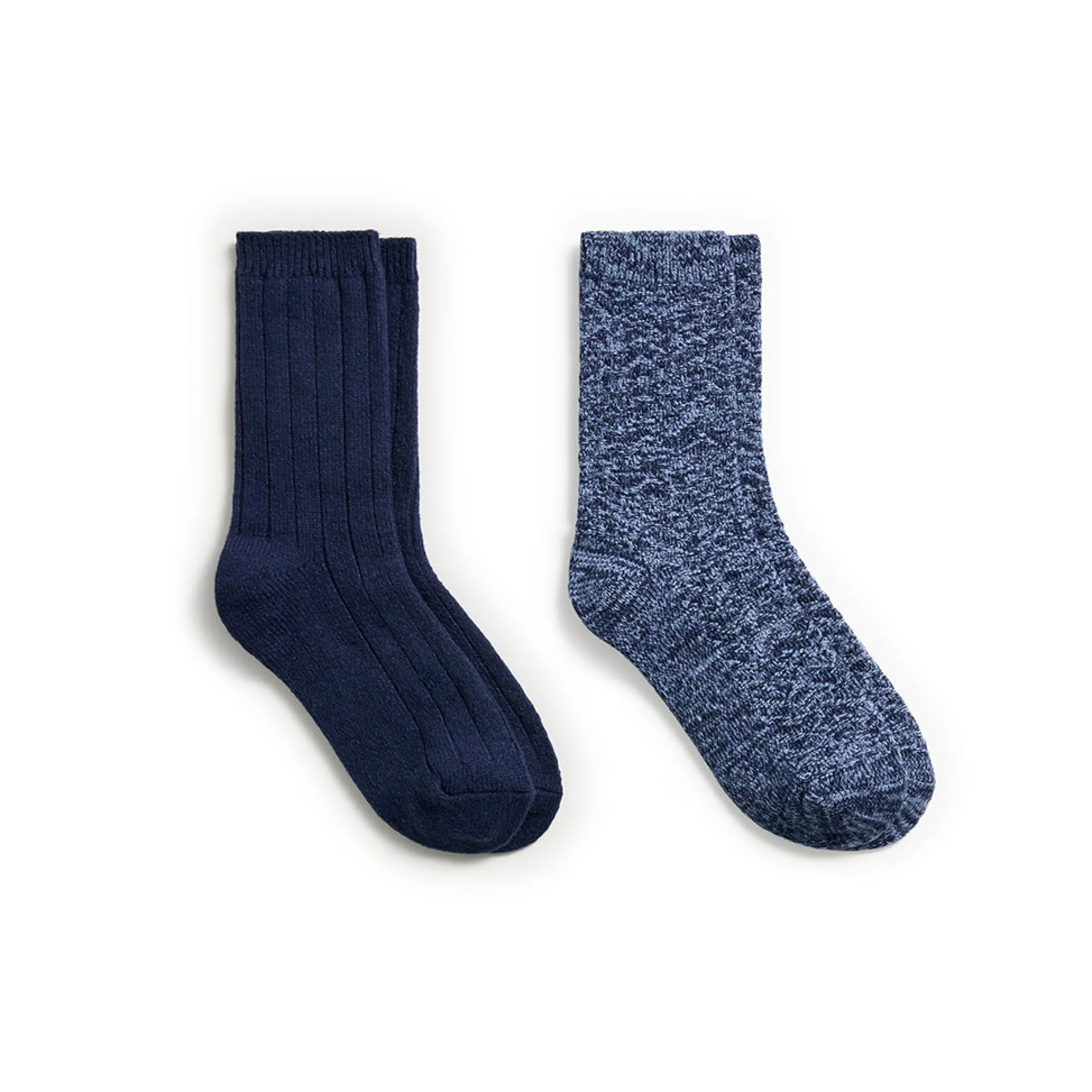 Hot Tonal Spacedye Chevron Texture/Wide Rib Crew Sock 2-Pack Women Socks|Women's Accessories