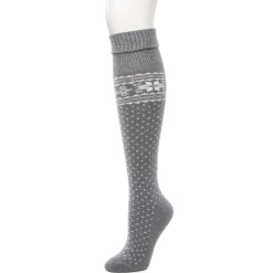 Online Turncuff Tonal Snowflake Knee High Sock Women Socks|Women's Accessories
