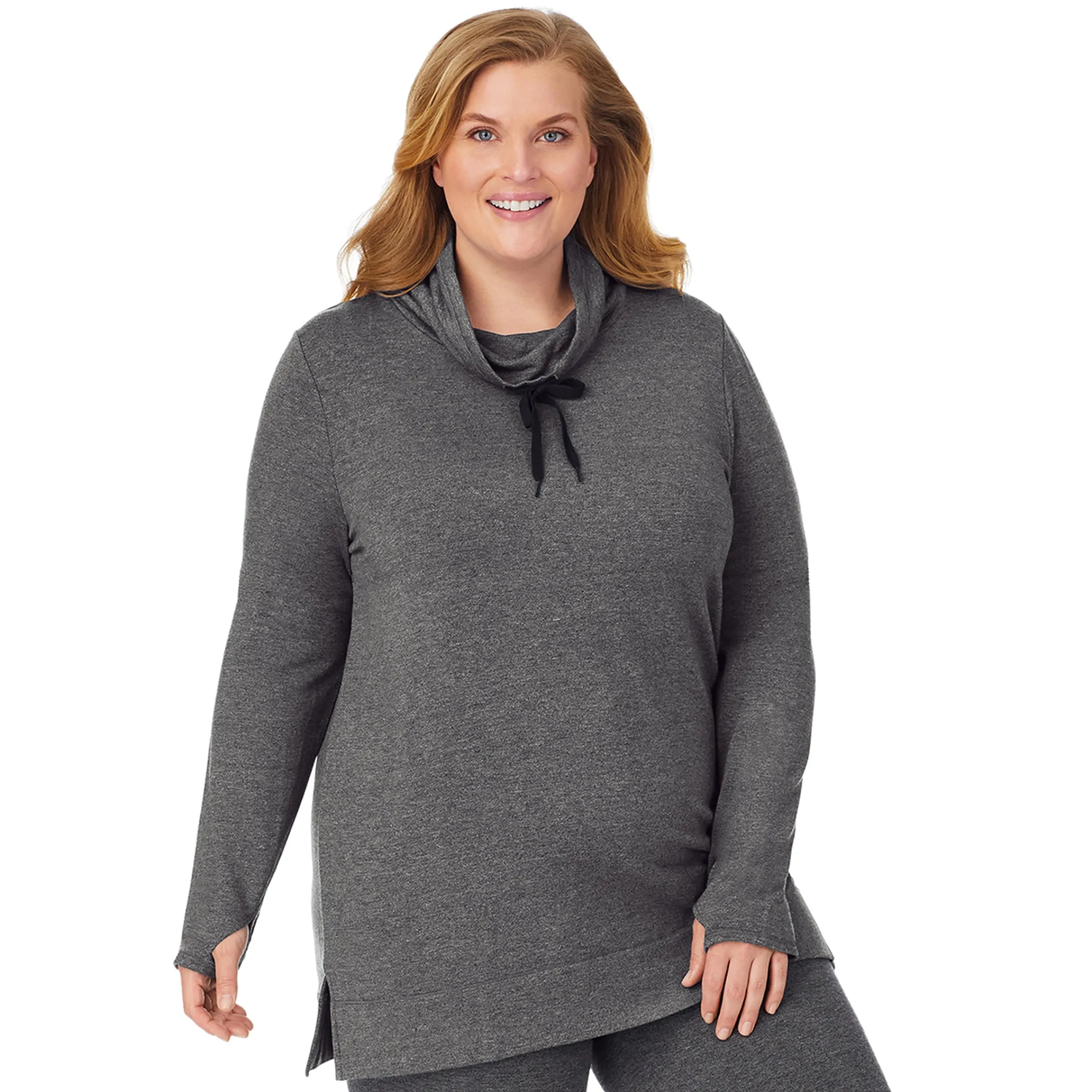 Hot Ultra Cozy Long Sleeve Cowl Neck Tunic PLUS Women Plus Size|Lounge