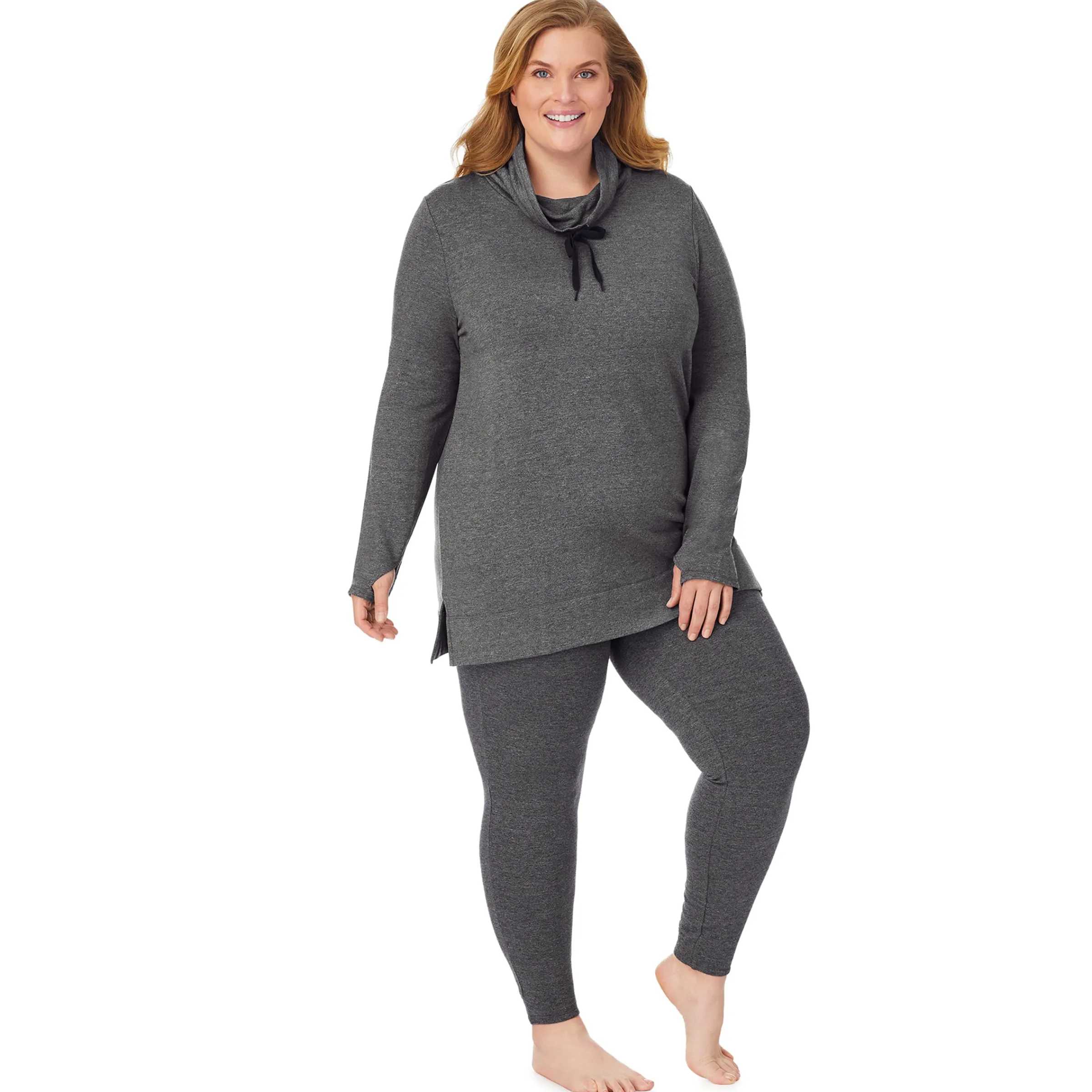 Hot Ultra Cozy Long Sleeve Cowl Neck Tunic PLUS Women Plus Size|Lounge