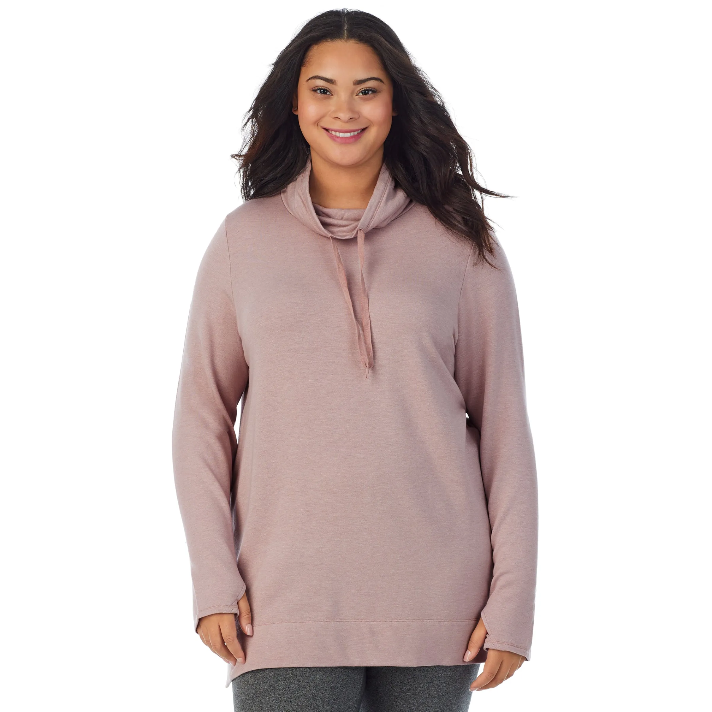 Hot Ultra Cozy Long Sleeve Cowl Neck Tunic PLUS Women Plus Size|Lounge