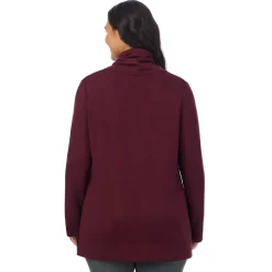 Hot Ultra Cozy Long Sleeve Cowl Neck Tunic PLUS Women Plus Size|Lounge