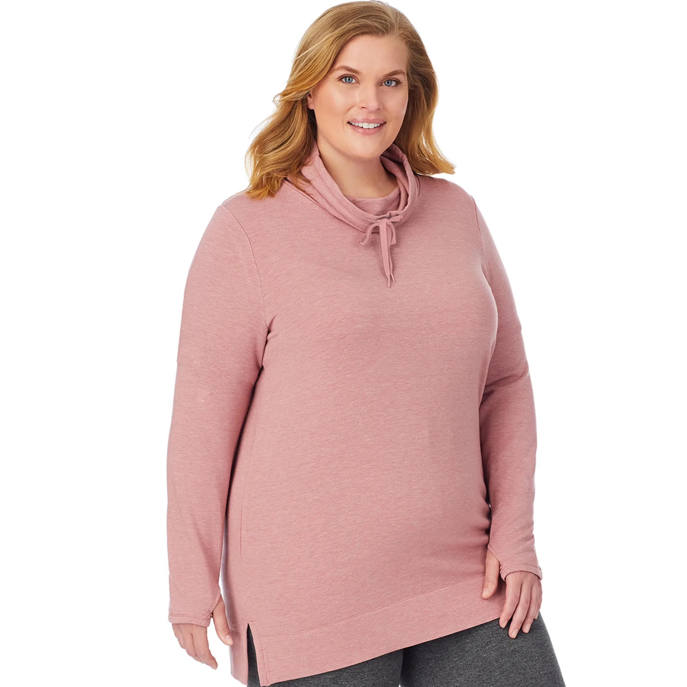 Hot Ultra Cozy Long Sleeve Cowl Neck Tunic PLUS Women Plus Size|Lounge