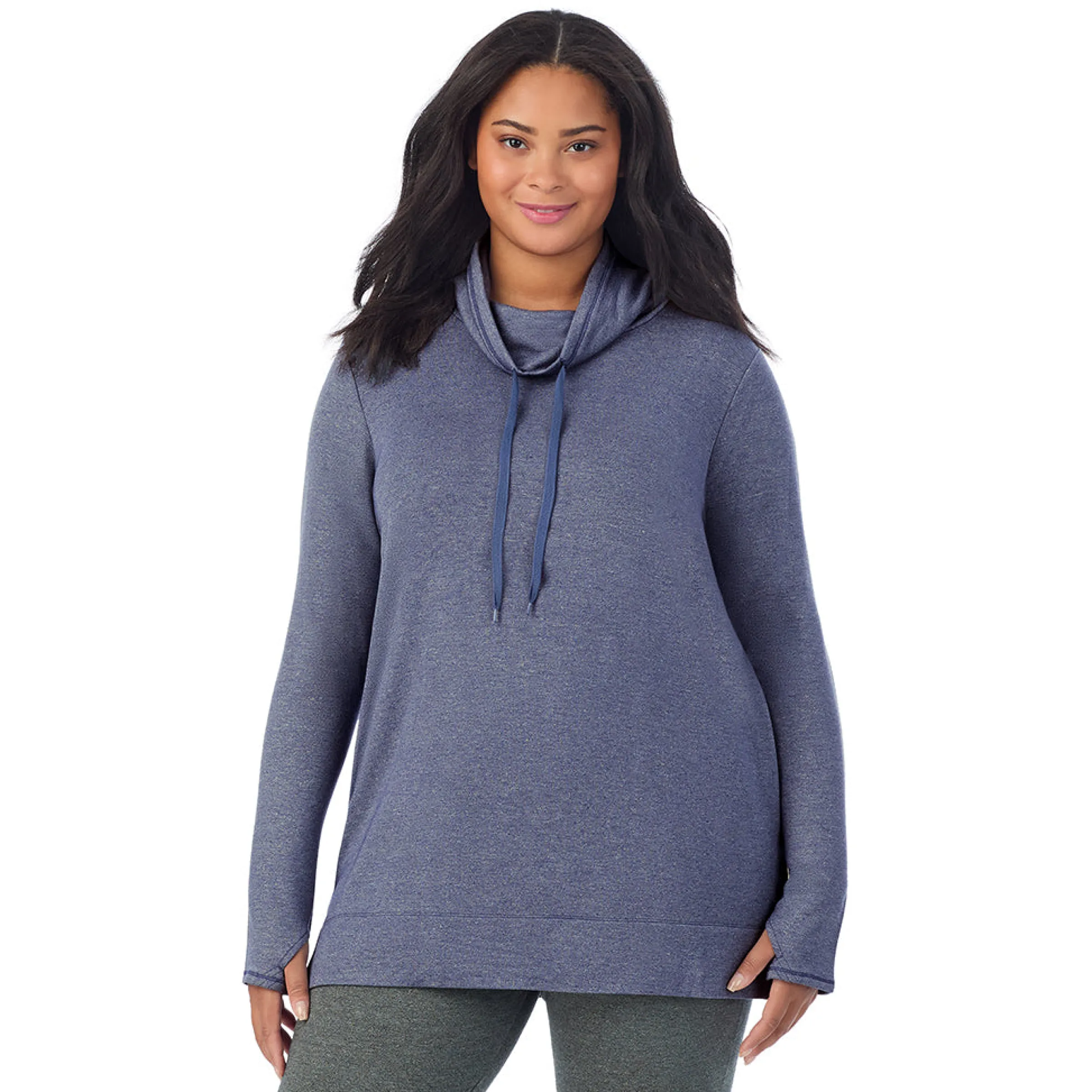 Hot Ultra Cozy Long Sleeve Cowl Neck Tunic PLUS Women Plus Size|Lounge