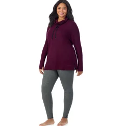 Hot Ultra Cozy Long Sleeve Cowl Neck Tunic PLUS Women Plus Size|Lounge