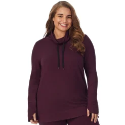 Hot Ultra Cozy Long Sleeve Cowl Neck Tunic PLUS Women Plus Size|Lounge