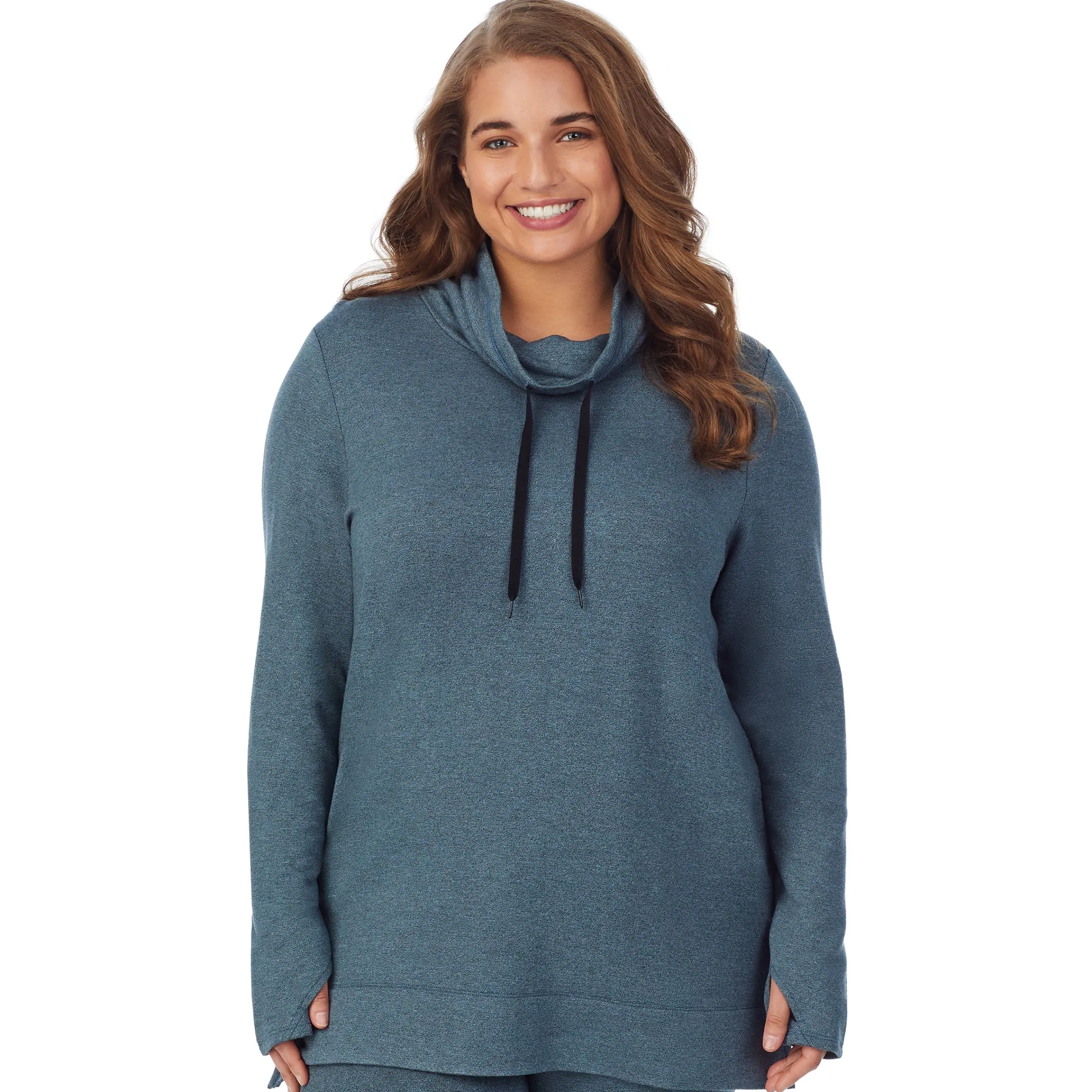 Hot Ultra Cozy Long Sleeve Cowl Neck Tunic PLUS Women Plus Size|Lounge