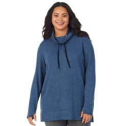 Hot Ultra Cozy Long Sleeve Cowl Neck Tunic PLUS Women Plus Size|Lounge