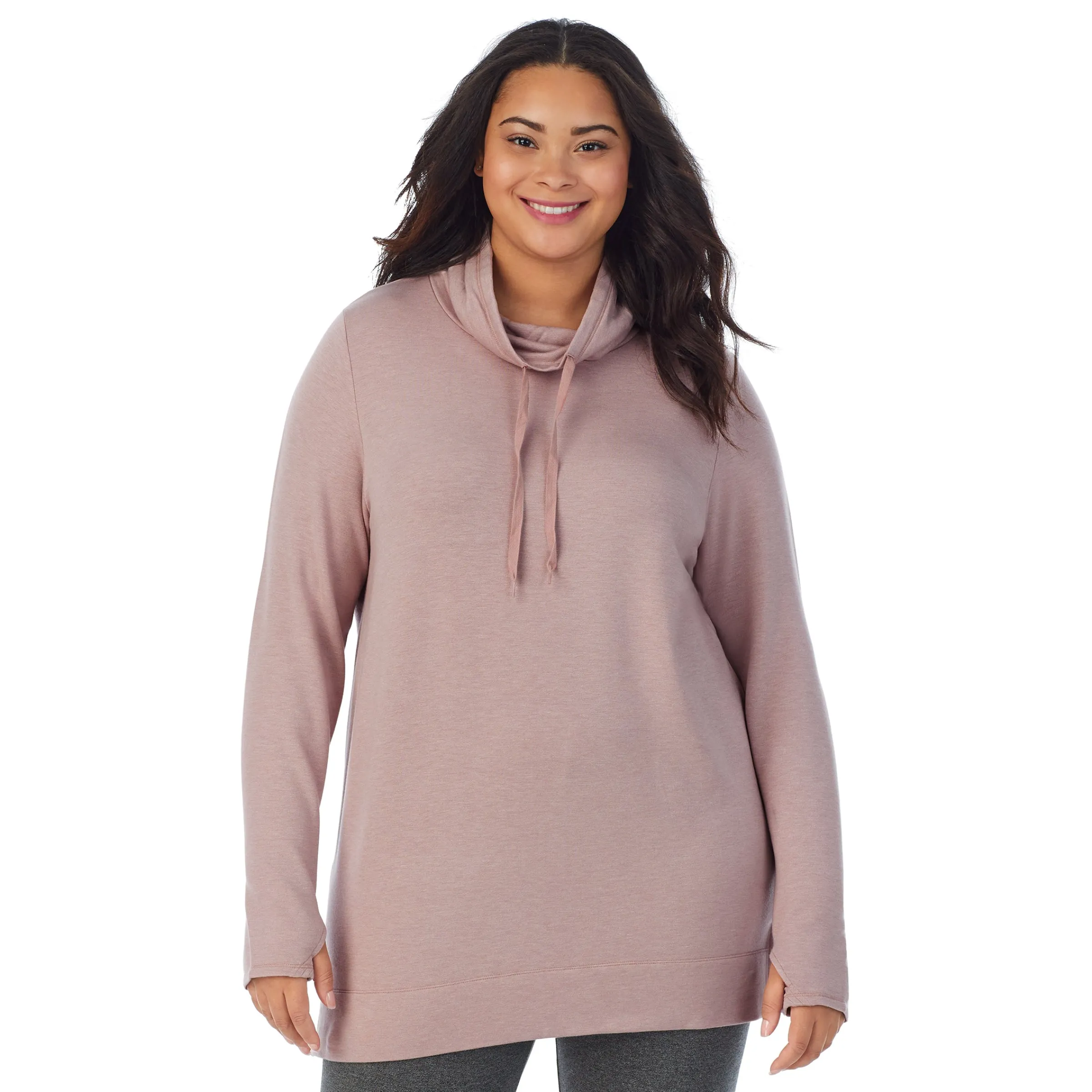 Hot Ultra Cozy Long Sleeve Cowl Neck Tunic PLUS Women Plus Size|Lounge