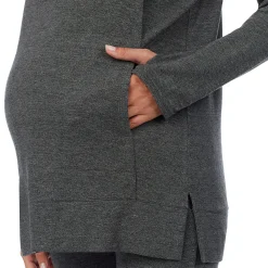 Sale Ultra Cozy Maternity Long Sleeve Funnel Neck Tunic Women Maternity|Long Sleeves
