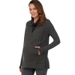 Sale Ultra Cozy Maternity Long Sleeve Funnel Neck Tunic Women Maternity|Long Sleeves