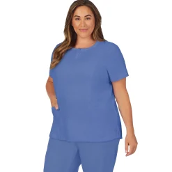 Sale Womens Scrub Henley Neck Top with Side Pockets PLUS Women Womens Scrubs|Scrubs