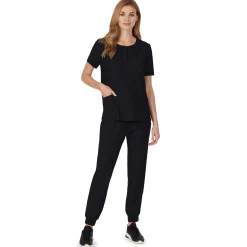 Sale Womens Scrub Henley Neck Top with Side Pockets Women Womens Scrubs|Scrubs
