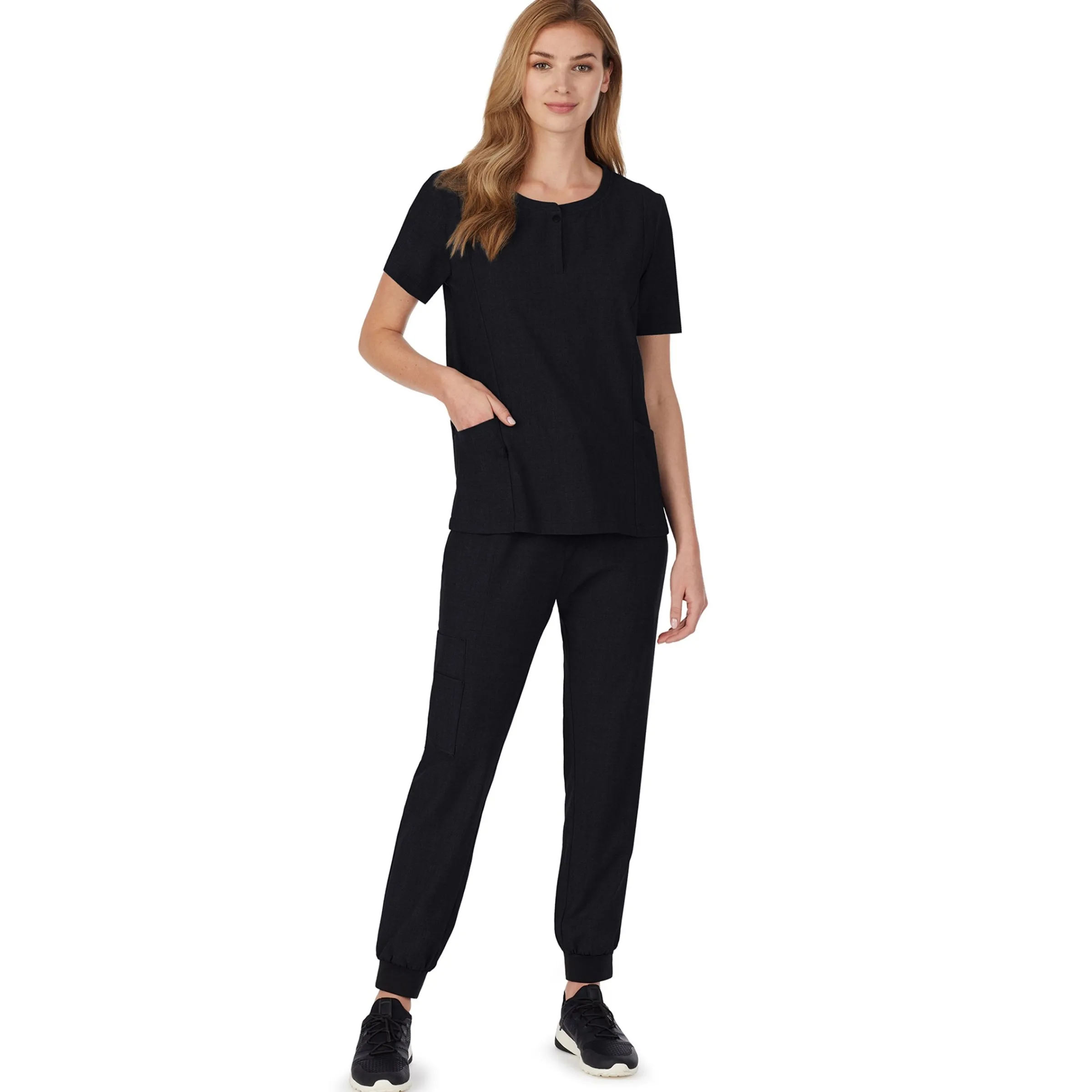 Sale Womens Scrub Henley Neck Top with Side Pockets Women Womens Scrubs|Scrubs