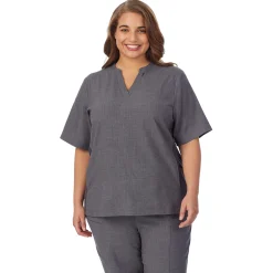 Discount Womens Scrub Split Neck Top PLUS Women Womens Scrubs|Plus Size