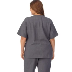 Discount Womens Scrub Split Neck Top PLUS Women Womens Scrubs|Plus Size