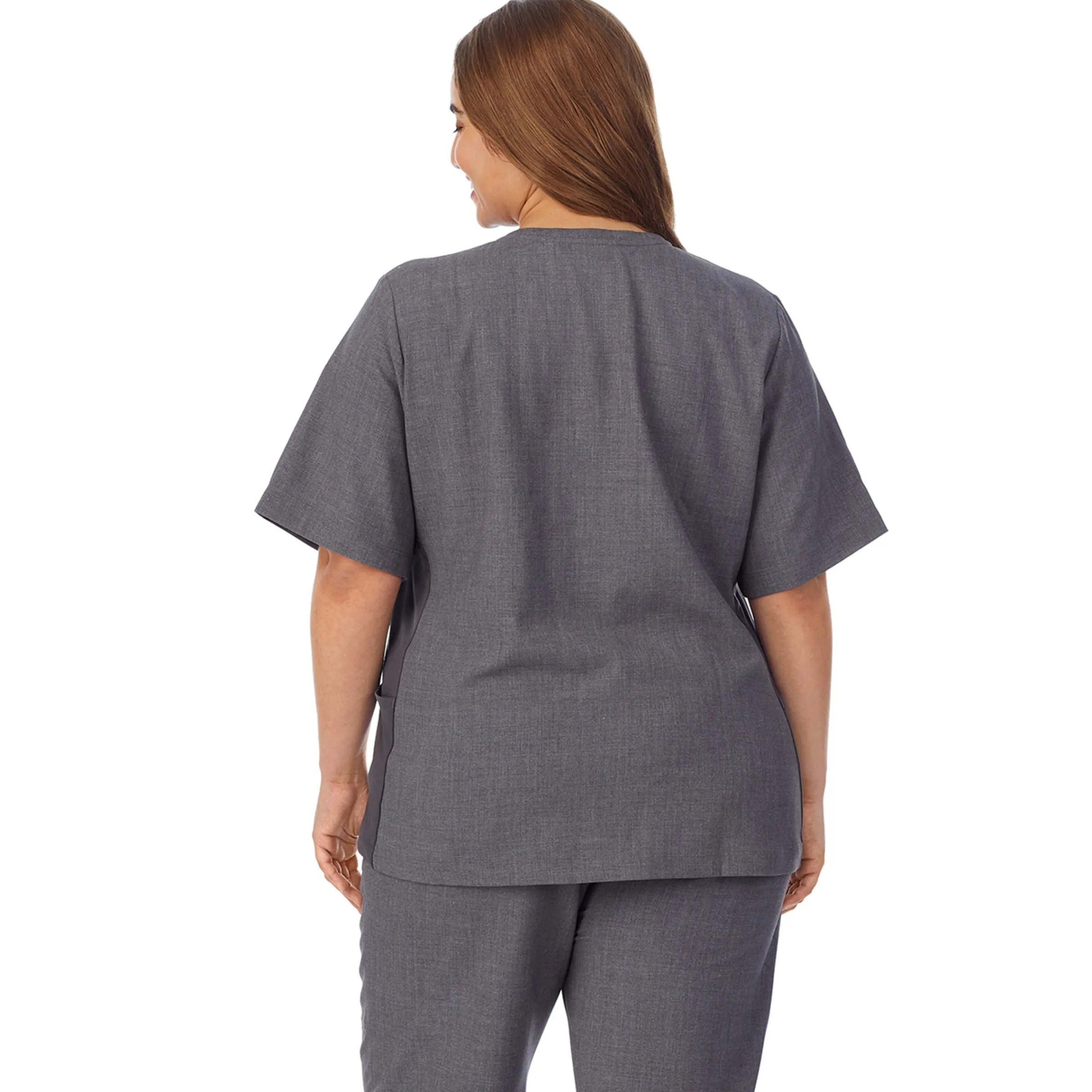 Discount Womens Scrub Split Neck Top PLUS Women Womens Scrubs|Plus Size