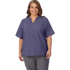 Discount Womens Scrub Split Neck Top PLUS Women Womens Scrubs|Plus Size