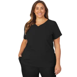 New Womens Scrub V-Neck Top with Chest Pocket PLUS Women Womens Scrubs|Scrubs