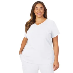 New Womens Scrub V-Neck Top with Chest Pocket PLUS Women Womens Scrubs|Scrubs