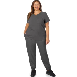 New Womens Scrub V-Neck Top with Chest Pocket PLUS Women Womens Scrubs|Scrubs