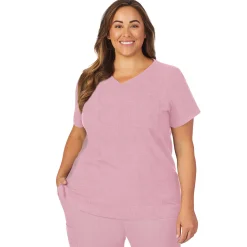 New Womens Scrub V-Neck Top with Chest Pocket PLUS Women Womens Scrubs|Scrubs