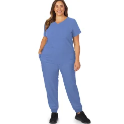 New Womens Scrub V-Neck Top with Chest Pocket PLUS Women Womens Scrubs|Scrubs
