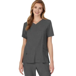Womens Scrub V-Neck Top with Side Pockets Women Womens Scrubs|Scrubs