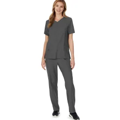 Womens Scrub V-Neck Top with Side Pockets Women Womens Scrubs|Scrubs