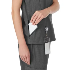 Womens Scrub V-Neck Top with Side Pockets Women Womens Scrubs|Scrubs