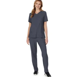 Womens Scrub V-Neck Top with Side Pockets Women Womens Scrubs|Scrubs