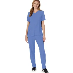 Womens Scrub V-Neck Top with Side Pockets Women Womens Scrubs|Scrubs