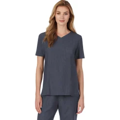 Womens Scrub V-Neck Top with Chest Pocket Women Womens Scrubs|Scrubs