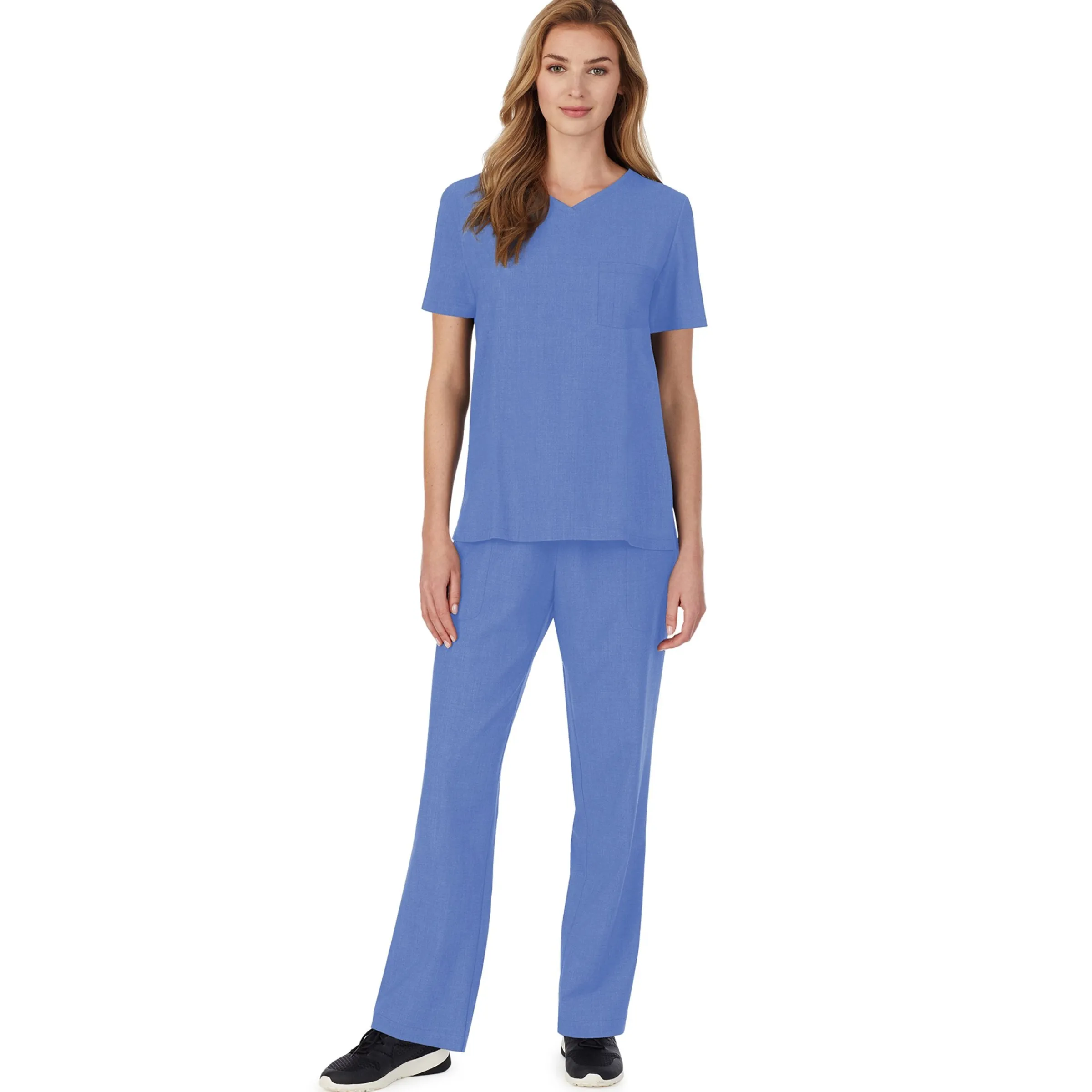 Womens Scrub V-Neck Top with Chest Pocket Women Womens Scrubs|Scrubs